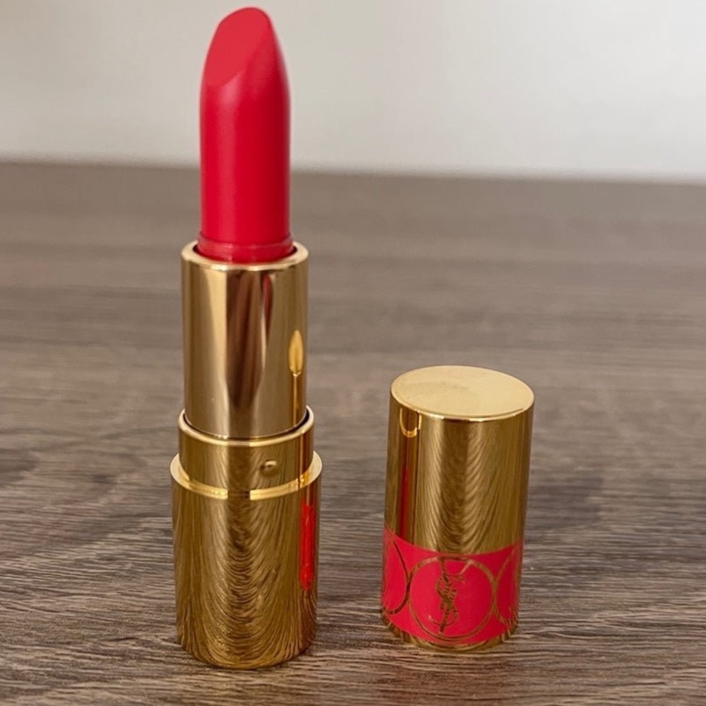 Yves Saint Laurent Red Lipstick with Gold Case